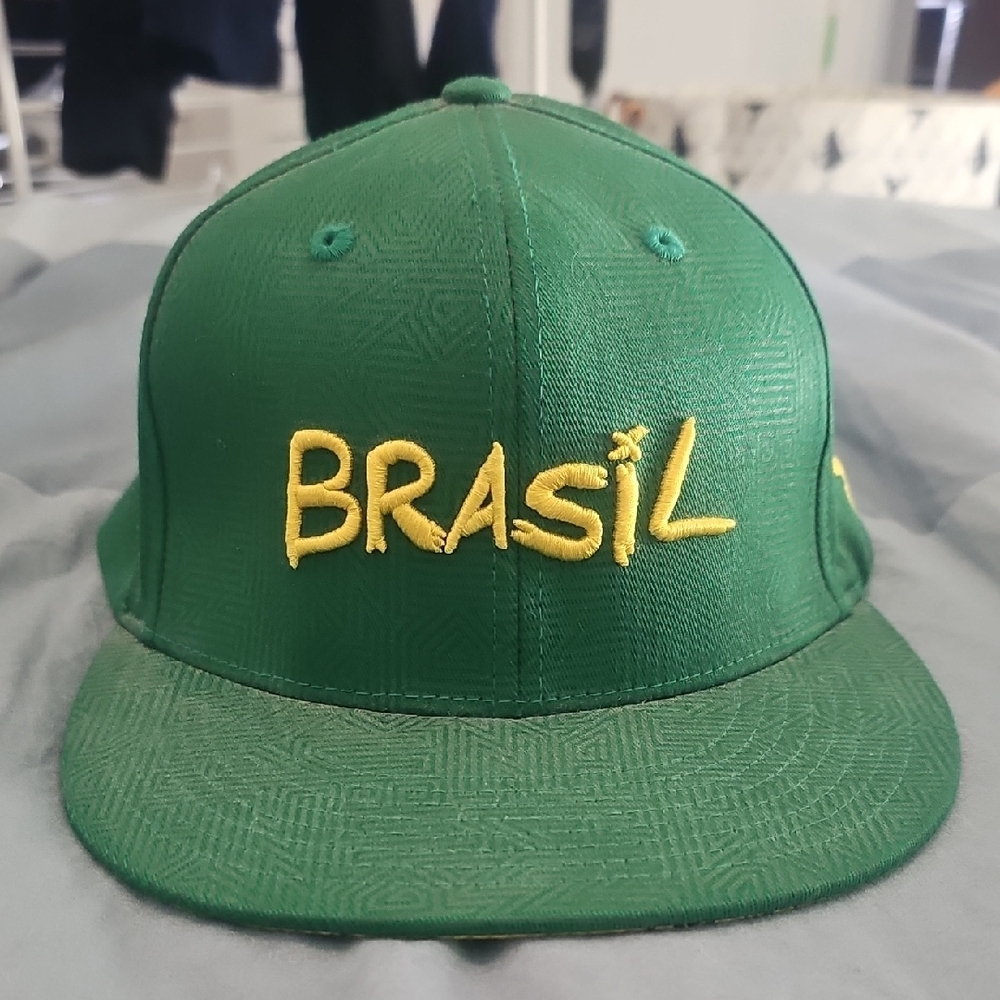 Puma Green and Yellow Brasil Hats